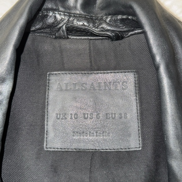 All Saints Balfern Leather Jacket 🖤🖤 - Picture 6 of 7
